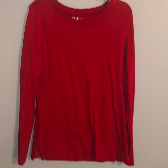 LOFT Tops - Loft Red Long Sleeve XS